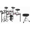 imageDonner Heavy Duty Drum Throne Motorcycle Style Drum Stool Electric Drum Set DED300 Pro Electronic Drum Kit Quiet with Triple Zone Ride