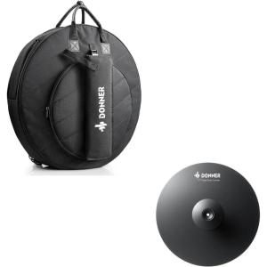 imageDonner Cymbal Bag Mute Cymbal for Electronic Drum Set 17 inch