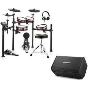 imageDonner DED200 MAX Electronic Drum Set with Industry Standard Mesh Heads and Donner Electric Drum AMP 80Watt Wireless Electronic Drum Amplifier Professional DDA80