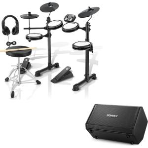 imageDonner DED80 Electronic Drum Set and Donner Electric Drum AMP 80Watt Wireless Electronic Drum Amplifier Professional DDA80