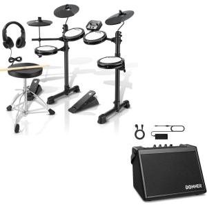 imageDonner DED80 Electronic Drum Set and Mini Electric Drum Amp 20W