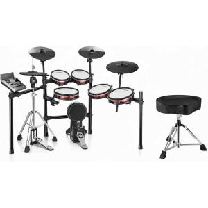 imageDonner Heavy Duty Drum Throne Motorcycle Style Drum Stool Electric Drum Set DED300 Pro Electronic Drum Kit Quiet with Triple Zone Ride