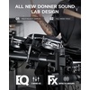 image:imageDonner Beat Electronic Drum Set with 5 Quiet Mesh Pads 3 Cymbals and Donner Drum Throne Seat DT150 Adjustable Padded Thickened Hydraulic Drum Stool with AntiSlip and Doublebraced Feet
