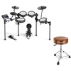 image:imageDonner Beat Electronic Drum Set with 5 Quiet Mesh Pads 3 Cymbals and Donner Drum Throne Seat DT150 Adjustable Padded Thickened Hydraulic Drum Stool with AntiSlip and Doublebraced Feet