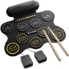 image:imageDonner Electric Drum Set for Beginners 9 Pads Electronic Drum Kit with Builtin Speaker Roll Up Digital Drum Pad for Kids with Recording Gift for Holiday Christmas and Birthday DED20Q