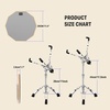 image:imageDonner DED70 Electric Drum Set for Beginner with 150 Sounds 4 Quiet Mesh Pads Bundle with 12 Drum Practice Pad Snare Drum Stand Set