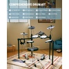 image:imageDonner DED70 Electric Drum Set for Beginner with 150 Sounds 4 Quiet Mesh Pads Bundle with 12 Drum Practice Pad Snare Drum Stand Set