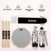 image:imageDonner DED70 Electric Drum Set for Beginner with 150 Sounds 4 Quiet Mesh Pads Bundle with 12 Drum Practice Pad Snare Drum Stand Set
