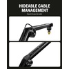 image:imageDonner Microphone Boom Arm Low Profile Mic Arm Adjustable Stick Microphone Arm Stand with Cable Management 38 to 58 Screw Adapter Desk Clamp Heavy Duty Mic Stand up to 42 lbs