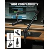 image:imageDonner Microphone Boom Arm Low Profile Mic Arm Adjustable Stick Microphone Arm Stand with Cable Management 38 to 58 Screw Adapter Desk Clamp Heavy Duty Mic Stand up to 42 lbs