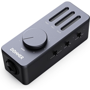 image:imageDonner USB Audio Interface Guitar Adapter Interface for Android Smartphones iPhone Mac Tablets and PC with USBC Lightweight Audio Adapter with 48V Power for 192kHz 24 Bit Recording