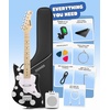 image:imageDonner 30 Inch Kids Electric Guitar Kit Short Scale Starter Pack for Boys Girls Toddler Mini Amp Strap Picks Single Coil Clear Sound Small Hands Safe Toy Musical Gift DJM100 BluePolka Dot