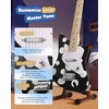 image:imageDonner 30 Inch Kids Electric Guitar Kit Short Scale Starter Pack for Boys Girls Toddler Mini Amp Strap Picks Single Coil Clear Sound Small Hands Safe Toy Musical Gift DJM100 BluePolka Dot