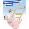 image:imageDonner 30 Inch Kids Electric Guitar Kit Short Scale Starter Pack for Boys Girls Toddler Mini Amp Strap Picks Single Coil Clear Sound Small Hands Safe Toy Musical Gift DJM100 BluePink