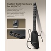image:imageDonner HUSH C NylonString Travel Guitar Acoustic Electric Portable and UltraLight Guitar Kit for Quiet Practice with Headphone Jack Builtin Tuner Detachable Stand amp Gig Bag SunburstBlack