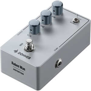 image:imageDonner X Ruben Wan UMBRIA Distortion Pedal DualMode Analog Guitar Effect Pedal with True Bypass GAINTONEVOL Control for Electric Guitar amp Bass DIY Stickers amp Panda Fret Wrap Included