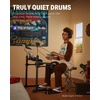 image:imageDonner DED80 Electronic Drum Set with 4 Quiet Mesh Pads 180 Sounds Bundle with Drum Practice Pad 8 Inches 5A Drumsticks Included
