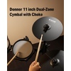 image:imageDonner Mute Cymbal for Electronic Drum Set 11inch Dual Zone Crash for Electric Drum Kit 2 Zone E Cymbal for Digital Drum CYB11D11inch