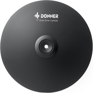 image:imageDonner Mute Cymbal for Electronic Drum Set 11inch Dual Zone Crash for Electric Drum Kit 2 Zone E Cymbal for Digital Drum CYB11D11inch
