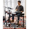 image:imageDonner DED200 Pro Electric Drum Set with 12 Standalone HiHat Advanced Electronic Drum Kit Bundle with MH1 Wired Monitoring Headphone and DT200 Thickened Memory Saddle Drum Throne