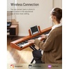 image:imageDonner DEP1S Portable Digital Piano with Xstyle Piano Stand Solid Wood Piano Bench Piano Stickers