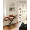 image:imageDonner DEP1S Portable Digital Piano with Xstyle Piano Stand Solid Wood Piano Bench Piano Stickers