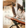 image:imageDonner DEP1S Portable Digital Piano with Xstyle Piano Stand Solid Wood Piano Bench Piano Stickers
